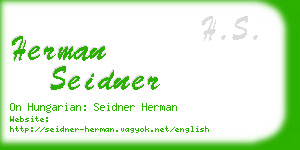 herman seidner business card